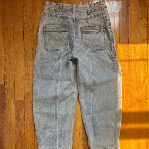 Anthropologie Pilcro Tapered Barrel Wide Leg Jeans Pants, Blue Gray Denim, 27 - Picture 7 of 10
